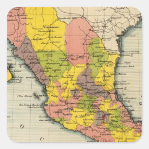 Pegatina Cuadrada Estados Unidos de México 2