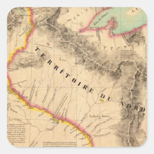 Pegatina Cuadrada Estados Unidos Medio Oeste 41