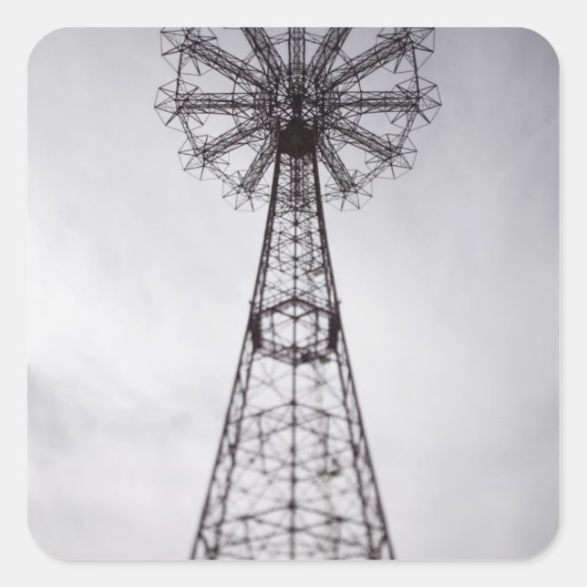 Pegatina Cuadrada Estados Unidos, Nueva York, Nueva York, Brooklyn:  (Anverso)