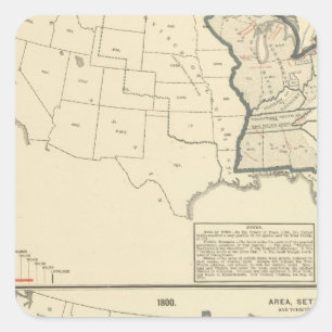 Pegatina Cuadrada Estados Unidos temáticos