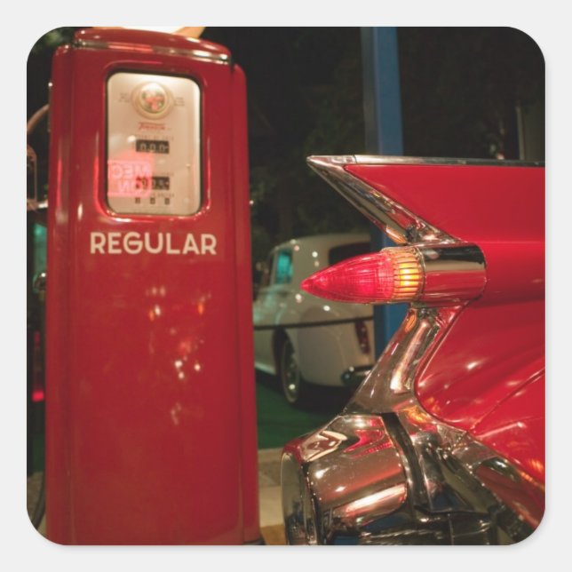 Pegatina Cuadrada Estados Unidos, Tennessee, Memphis, Elvis Presley  (Anverso)