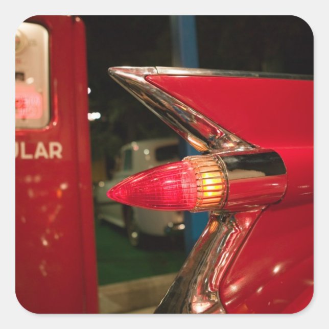 Pegatina Cuadrada Estados Unidos, Tennessee, Memphis, Elvis Presley (Anverso)