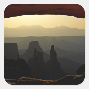 Pegatina Cuadrada Estados Unidos, Utah, Parque Nacional Canyonlands 
