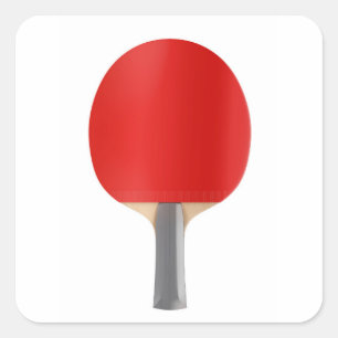 Pegatina Cuadrada Estafa de tenis de mesa