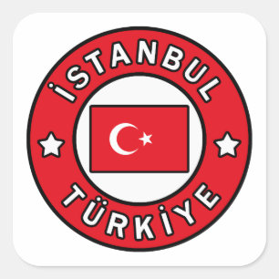 Pegatina Cuadrada Estambul Türkiye