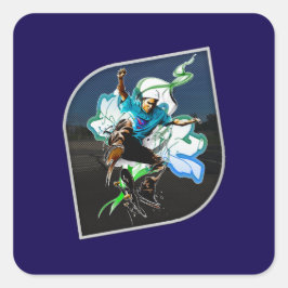 Pegatina Cuadrada Estampa Esporte - Urban Skater - Adesivo