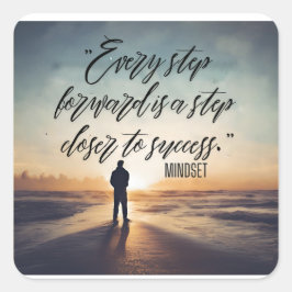 Pegatina Cuadrada Estar inspirado - Diseños motivacionales y de mejo