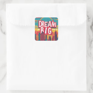 Pegatina Cuadrada Estar inspirado - Diseños motivacionales y de mejo