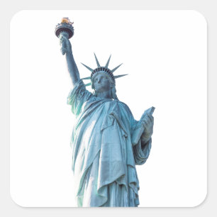 Pegatina Cuadrada Estatua de la libertad