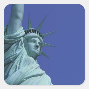 Pegatina Cuadrada Estatua de la Libertad, Nueva York, EE. UU. 9