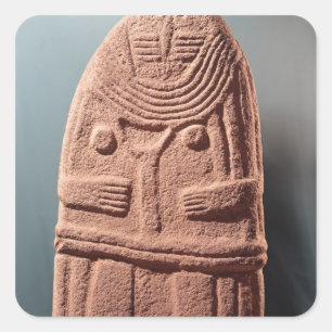 Pegatina Cuadrada Estatua no.4 del menhir, del