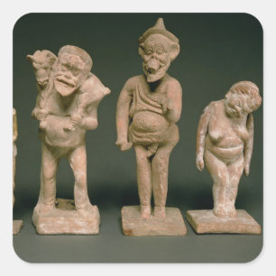 Pegatina Cuadrada Estatuillas de Actores y Actrices, helénicas, c