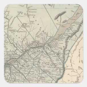 Pegatina Cuadrada Este de Canadá