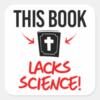 Pegatina Cuadrada Este libro carece de ciencia