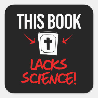 Pegatina Cuadrada Este libro carece de ciencia