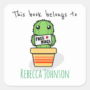 Pegatina Cuadrada Este libro pertenece a