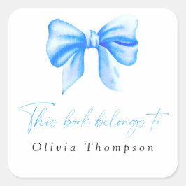 Pegatina Cuadrada Este libro pertenece a