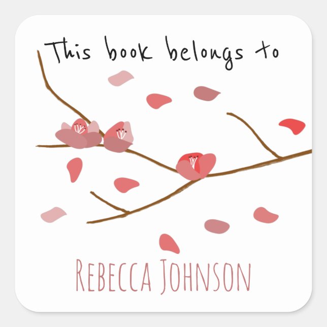 Pegatina Cuadrada Este libro pertenece a (Anverso)