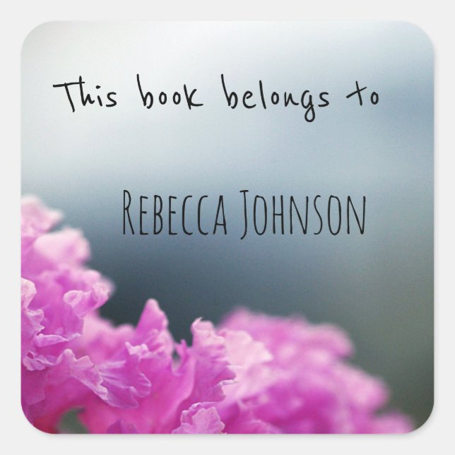 Pegatina Cuadrada Este libro pertenece a (Anverso)