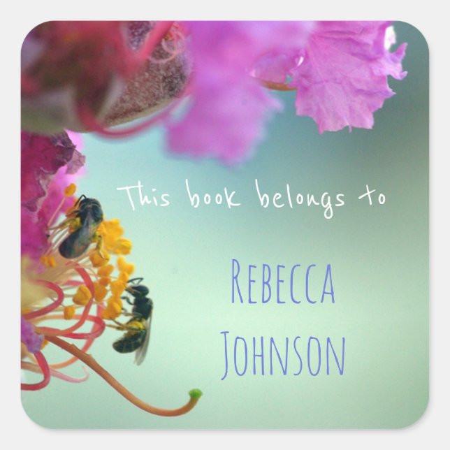 Pegatina Cuadrada Este libro pertenece a (Anverso)