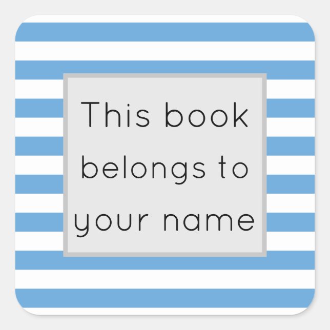 Pegatina Cuadrada Este libro pertenece a (Anverso)