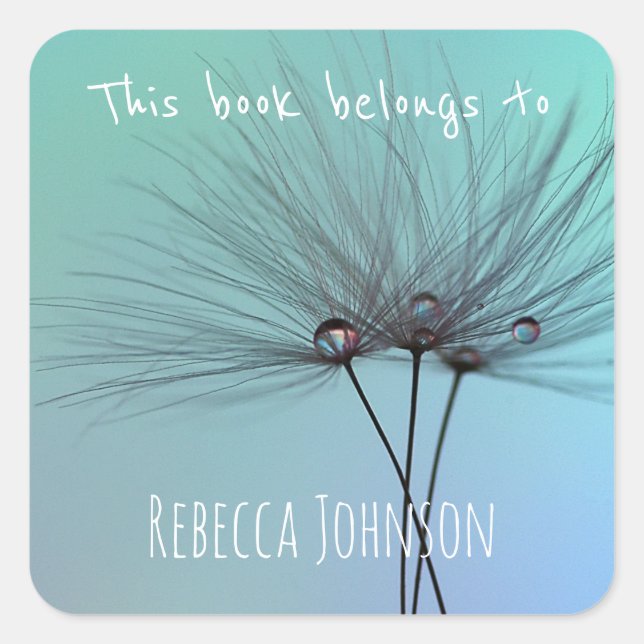 Pegatina Cuadrada Este libro pertenece a (Anverso)