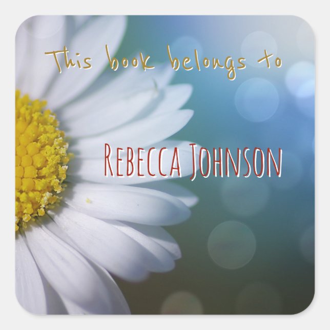 Pegatina Cuadrada Este libro pertenece a (Anverso)