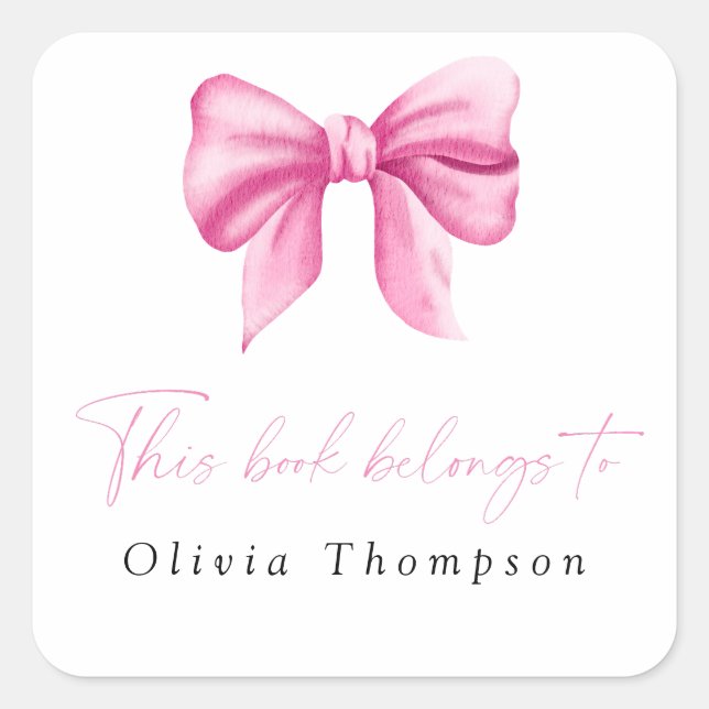 Pegatina Cuadrada Este libro pertenece a (Anverso)