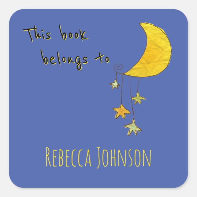 Pegatina Cuadrada Este libro pertenece a (Anverso)