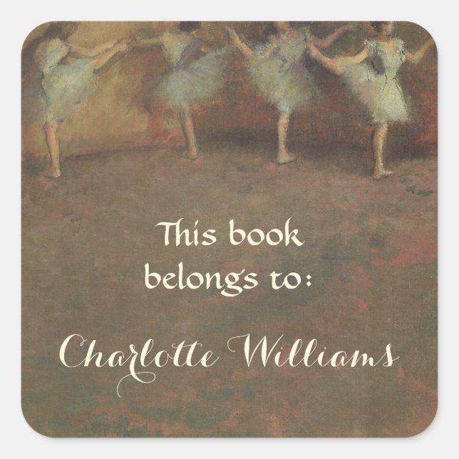 Pegatina Cuadrada Este Libro Pertenece A... Libros Bellas Artes (Anverso)