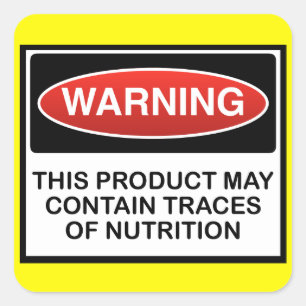 PEGATINA CUADRADA ESTE PRODUCTO PUEDE CONTENER RASTROS DE NUTRICIÓN