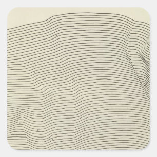 Pegatina Cuadrada Estereograma de las montañas de Uinta