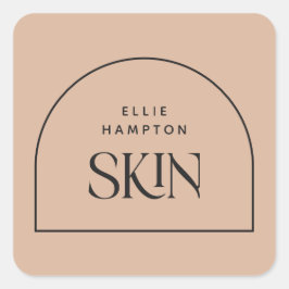 Pegatina Cuadrada Esteticismo Minimalista Rubor Arch Beauty Business