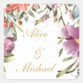 Pegatina Cuadrada Estigadores personalizados en oro