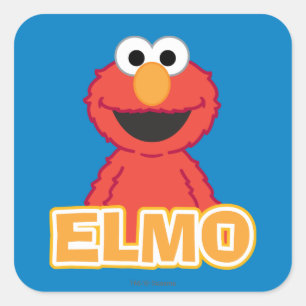 Pegatina Cuadrada Estilo clásico de Elmo