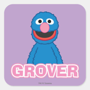 Pegatina Cuadrada Estilo Clásico de Grover