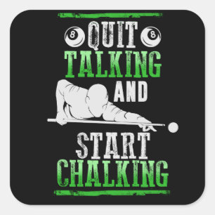 Pegatina Cuadrada Estilo de Billard