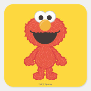 Pegatina Cuadrada Estilo de lana Elmo