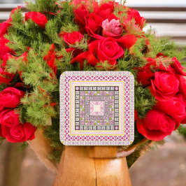 Pegatina Cuadrada Estilo étnico