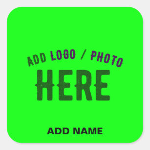 PEGATINA CUADRADA ESTILO PERSONALIZADO MODERNO NEON VERIFICADO VERIF