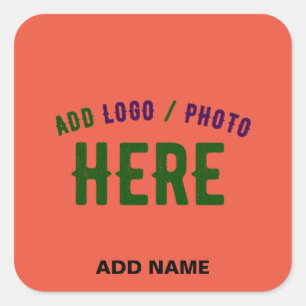PEGATINA CUADRADA ESTILO PERSONALIZADO MODERNO TOMATO MARCA VERIFICA