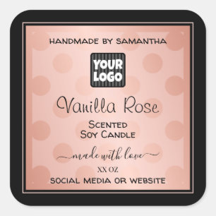 Pegatina Cuadrada Estilo Retro Girly Pink Black Frame Cuadrillo Tren