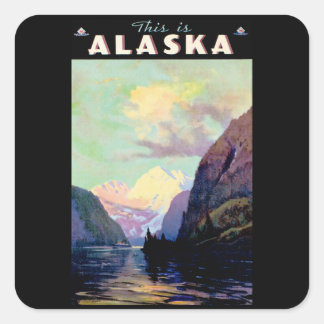Pegatina Cuadrada Esto es Alaska