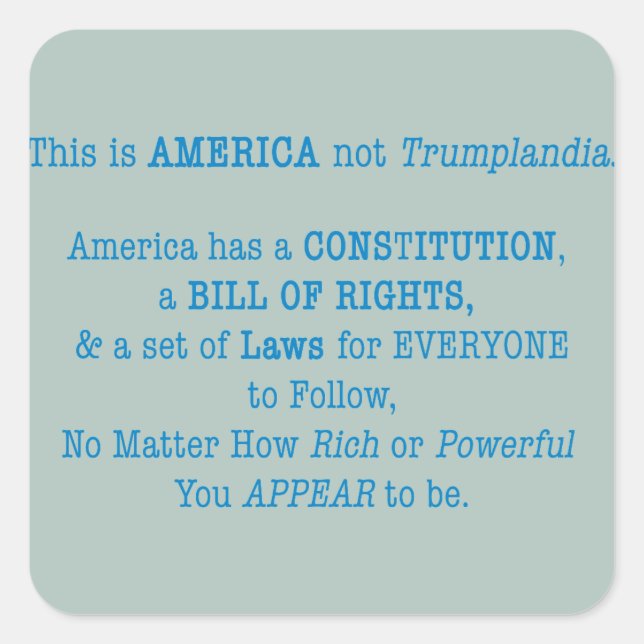 Pegatina Cuadrada Esto es Estados Unidos (Anverso)