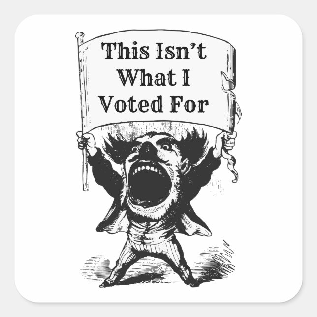 Pegatina Cuadrada Esto no es por lo que voté (Anverso)