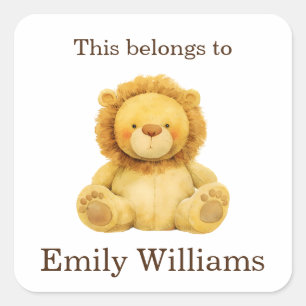 Pegatina Cuadrada Esto pertenece al Personalizado de vuelta al Perso