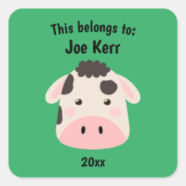 Pegatina Cuadrada Esto pertenece al tema de vuelta a la escuela: el 