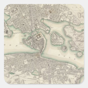 Pegatina Cuadrada Estocolmo