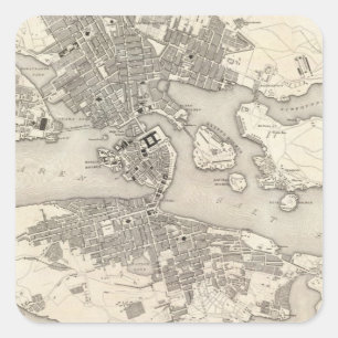 Pegatina Cuadrada Estocolmo, Suecia