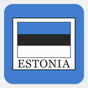 Pegatina Cuadrada Estonia